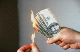 burning money